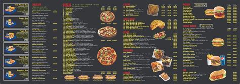 Menu at Presto Pizza restaurant, Hull