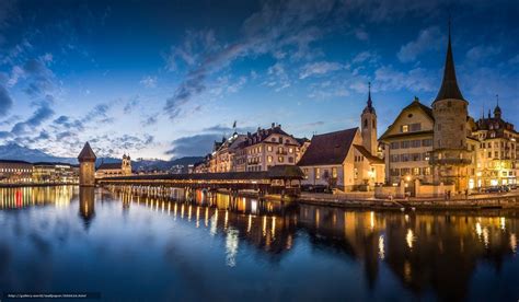 Download wallpaper Lucerne, Switzerland, Chapel Bridge free desktop wallpaper in the resolution ...