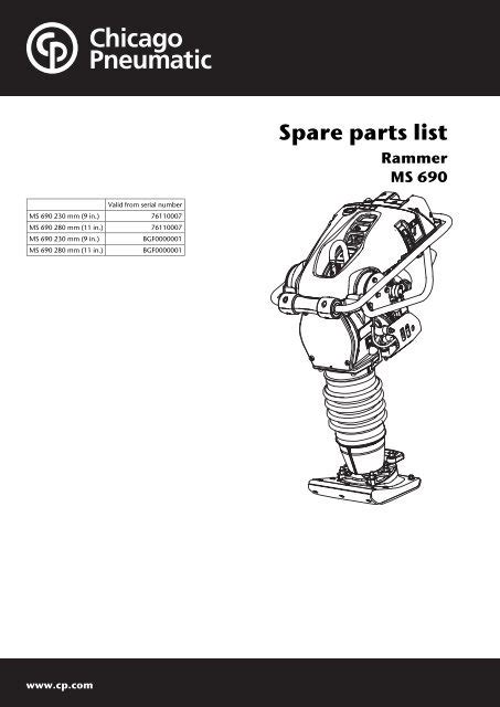 Spare parts list - ATS Equipment