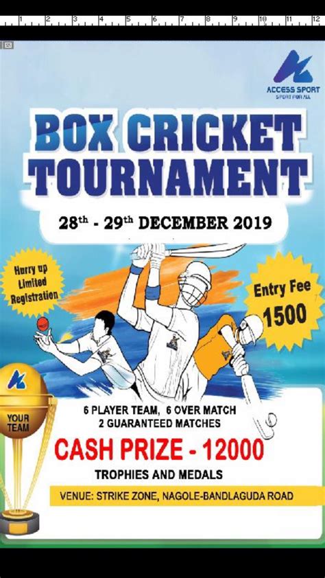 BOX CRICKET TOURNAMENT - Hyderabad | MeraEvents.com