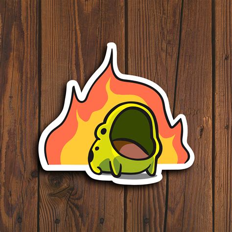 Arson Frog Sticker Funny Frog Sticker, Frog Sticker, Cute Sticker - Etsy