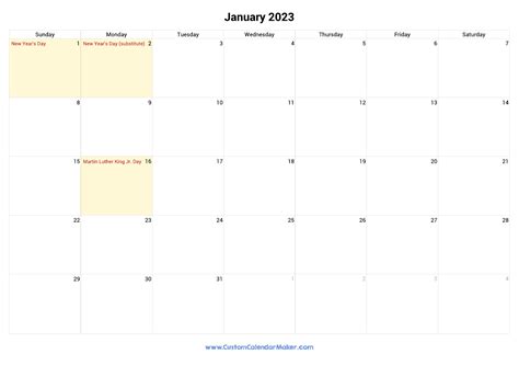 28+ Printable Incomparable Free Printable January 2023 Calendar With ...