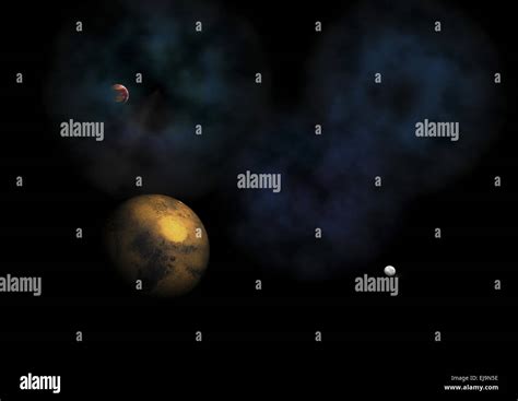 Far-out planets in a space Stock Photo - Alamy