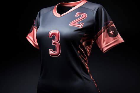 Premium AI Image | a black jersey with a red number 3 on it