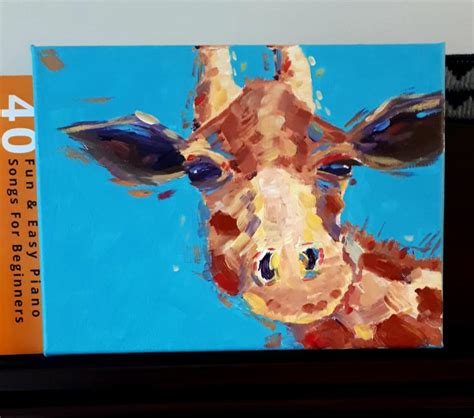 Giraffes are weird, so I painted a weird giraffe : r/painting