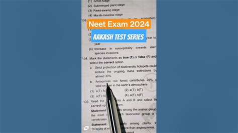 Aakash institute test series Questions practice 🎯💯#neet #neet2024 #motivation #exam #medical # ...