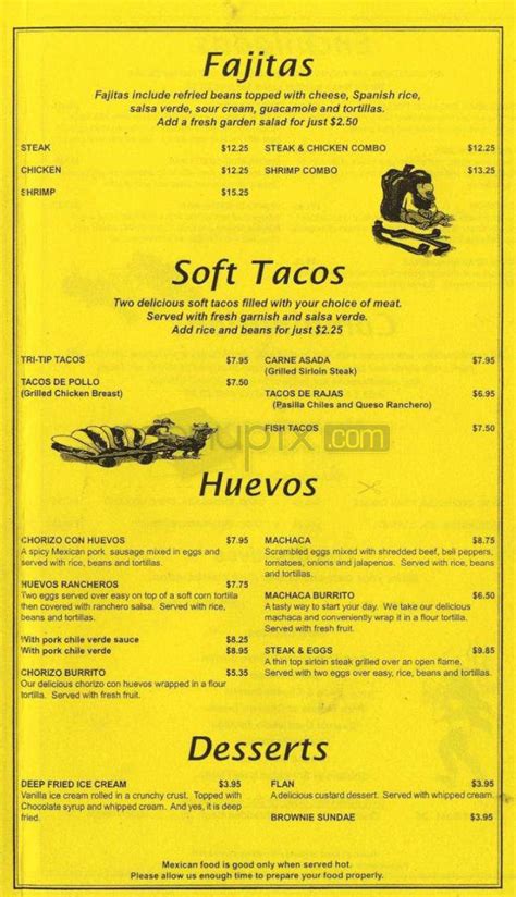 Menu of Pepe's Mexican Food in Goleta, CA 93117