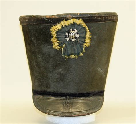 Leather military shako hat, Italian, c. 1800-1850. [2328x2136] : r/ArtefactPorn