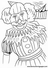 Circus Clown coloring Page sketch template