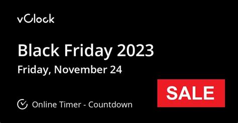 When is Black Friday 2023 - Countdown Timer Online - vClock