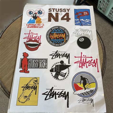 Selection of stussy stickers, being sold as one... - Depop