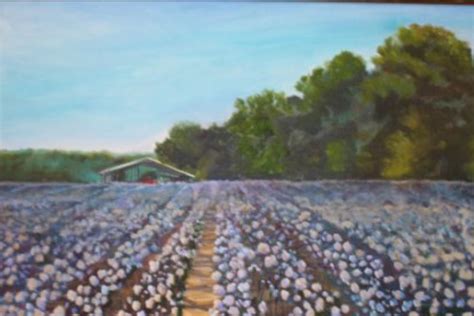 I painted this oil of a cotton field-24x36" | Rural scenes, Cotton ...