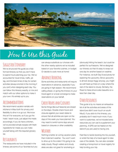 Maui Travel Guide & Itinerary (eBook) - Rose + Gully Travel Guides