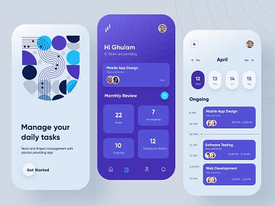 Task Manager Mobile App Design by Ghulam Rasool 🚀 for Cuberto on Dribbble