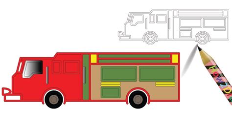 Fire Engine Drawing | Free download on ClipArtMag