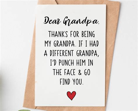 Funny Grandpa Birthday Card Grandpa Birthday Gift Grandpa - Etsy