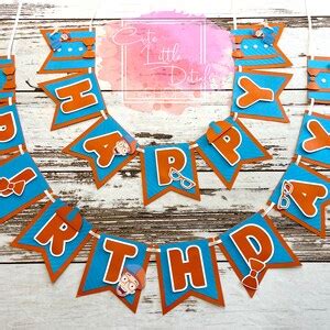 Blippi Birthday Banner Blippi Party Banner - Etsy