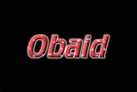 Obaid Logo | Free Name Design Tool from Flaming Text