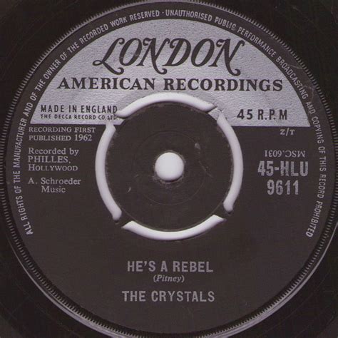 The Crystals – He's A Rebel (1962, Vinyl) - Discogs