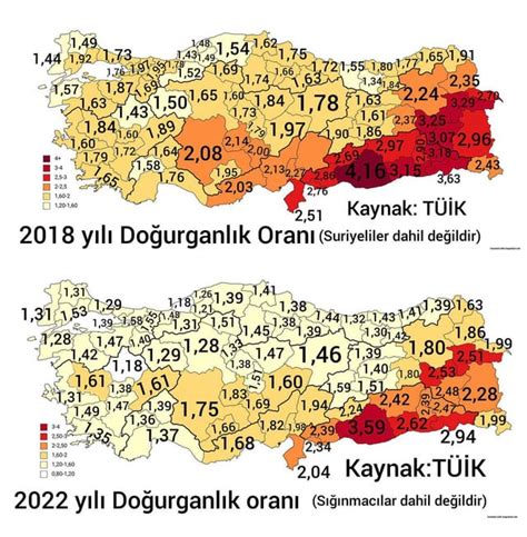 Turkey's collapsing birth rate across its provinces: 2018-2022 : r/MapPorn