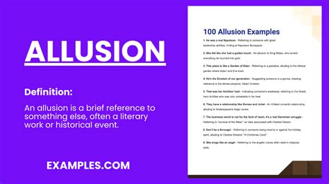 Allusion - 100+ Examples, Meaning, Types, How to Write, Tips