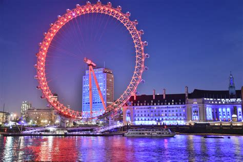 Kostenloses Foto zum Thema: london eye, nachtaufnahmen