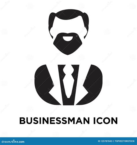 Businessman Icon Vector Isolated on White Background, Logo Concept of Businessman Sign on ...