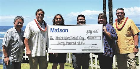 Matson delivers donation - Hawaii Tribune-Herald