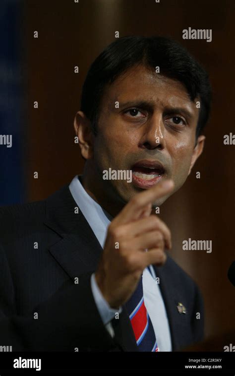 Bobby Jindal The Governor of Louisiana addressing the media. Jindal is ...