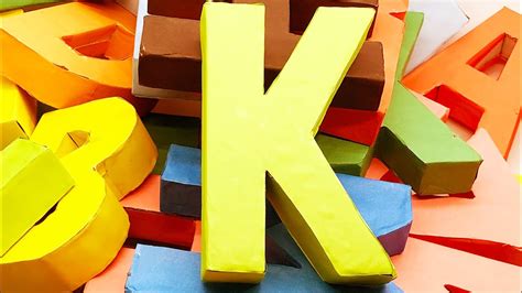 Origami Alphabet Letters ‘K’ Making by Paper | 3D Letter DIY - YouTube