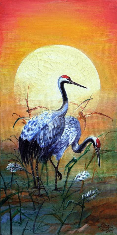 Japanese cranes by CheetahArt on DeviantArt