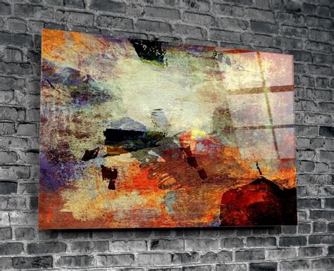 Abstract Tempered Glass Printing Wall Art Natural And Vivid | Etsy ...