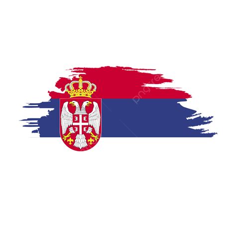 Serbia Flag Stylized On White Transparent Background, Serbia Flag Brush, Serbia Flag, Serbia PNG ...