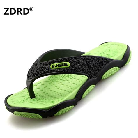 ZDRD Summer Men Designer Flip Flops Men Fashion Beach Shoes Lightweight Casual Slip Resistant ...