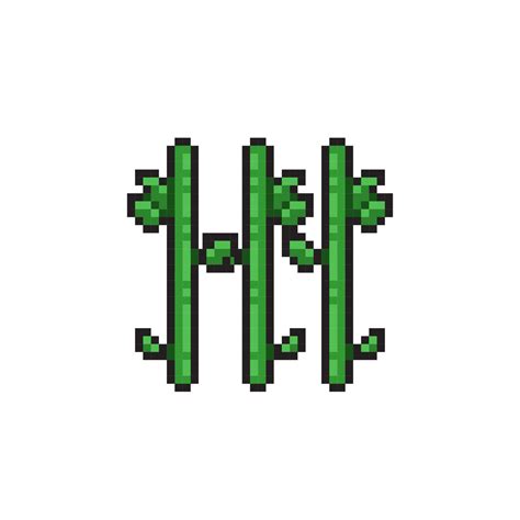 bamboo tree in pixel art style 21721110 Vector Art at Vecteezy