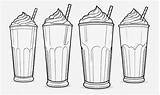 Premium AI Image  Milk shake coloring Page For Kids sketch template