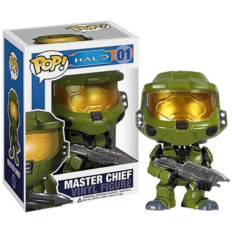 Funko Halo Universe Funko POP Halo Master Chief Vinyl Figure 01 Light ...