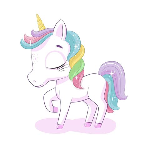 Cute baby unicorn character 1213393 Vector Art at Vecteezy