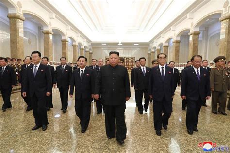 Supreme Leader Kim Jong Un visits Kumsusan Palace of the Sun to pay ...