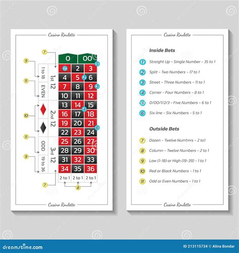 Casino American Roulette Rules. Infographics of Playing and Payout of Game Stock Vector ...