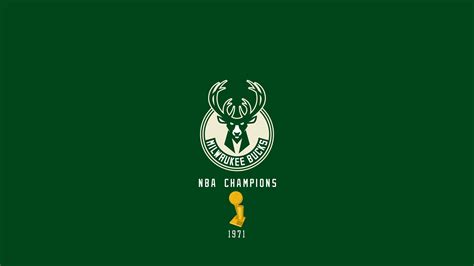 Green 1971 Basketball Bucks Champions NBA HD Milwaukee Bucks Wallpapers ...