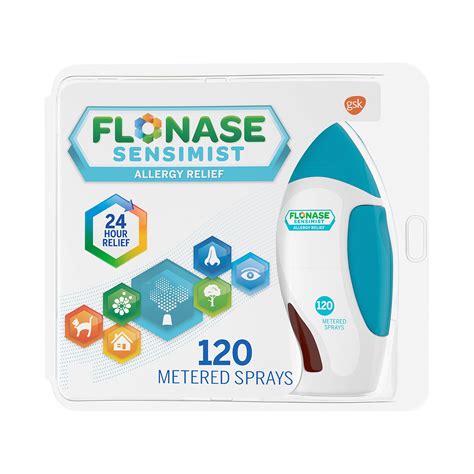 Flonase Sensimist Allergy Relief Nasal Spray Non Drowsy Allergy Medication, Gentle Mist - 120 ...