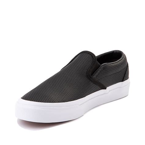 Vans Slip On Leather Perf Skate Shoe - Black | JourneysCanada