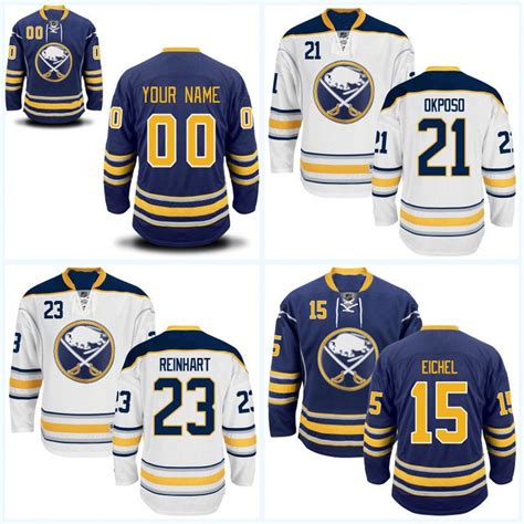 2017 Buffalo Sabres Jersey Men'S 15 Jack Eichel 23 Sam Reinhart 28 ...