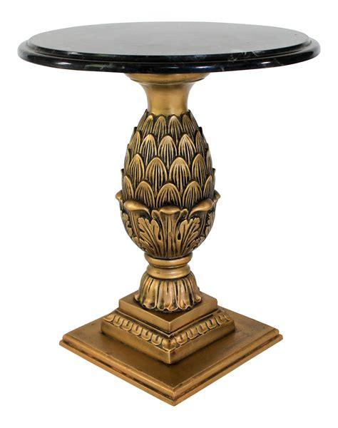 Marble Top Table With Pineapple Motif on Chairish.com | Side table, Round foyer table, Marble ...