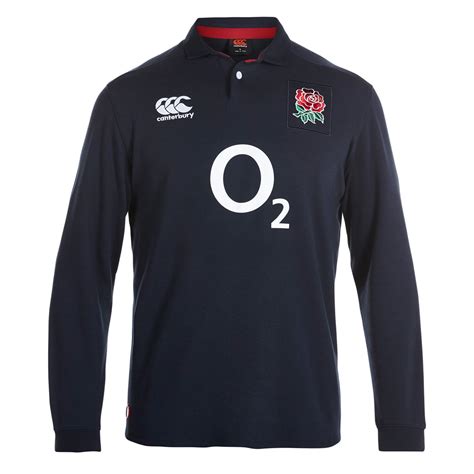 Canterbury Mens Gents England Rugby Alternate Classic Long Sleeve Shirt Top