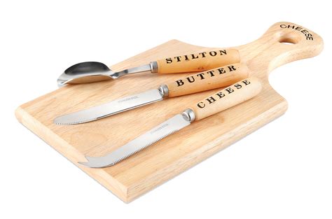 Cheese board and 3 utensil set Averys of Bristol = Product Details
