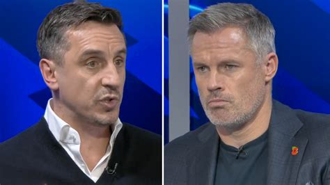 Gary Neville and Jamie Carragher argue on live TV after Manchester ...