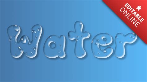 Liquid Water Text | Text Effect Generator