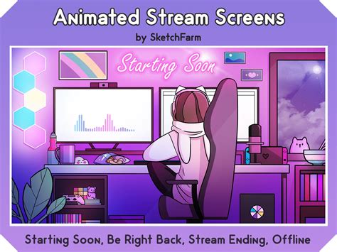 Animated Twitch Overlay Stream Screen / Egirl Desk Bedroom / | Etsy